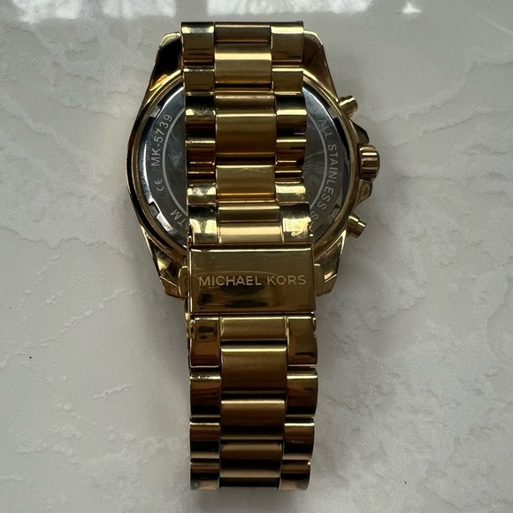 Michael Kors Oversized Bradshaw Unisex Watch Black Gold Stainless Steel MK5739 - Picture 11 of 15